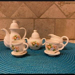 Miniature Tiny China Tea Set Floral Design